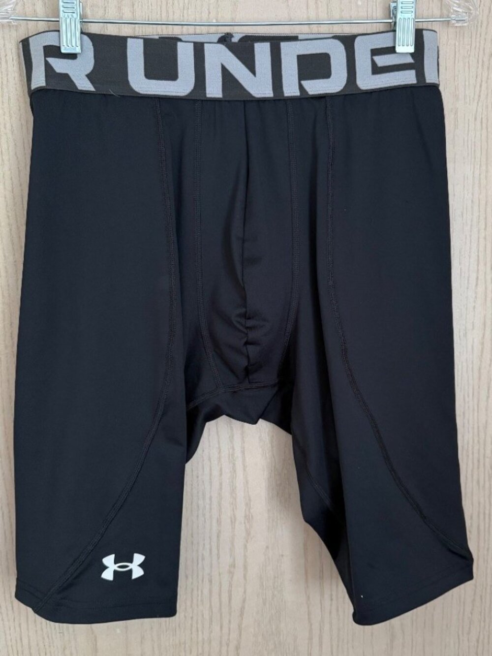 Under Armour Mens Diamond Utility Slider Compression Shorts Black Size L 1375634